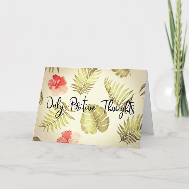 Tarjeta Solo pensamientos positivos (Anverso)