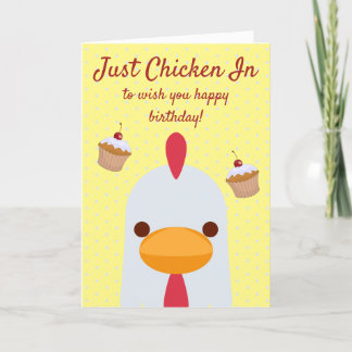 Tarjeta Solo Pollo En Un Simple Y Gracioso Cumpleaños Feli