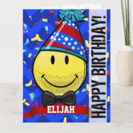 Tarjeta ¡Solo por Él! Giant Smile Personalizado Big Birday