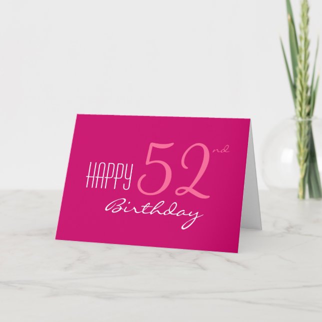 Tarjeta Sólo por ella en cualquier cumpleaños de edad (Anverso)
