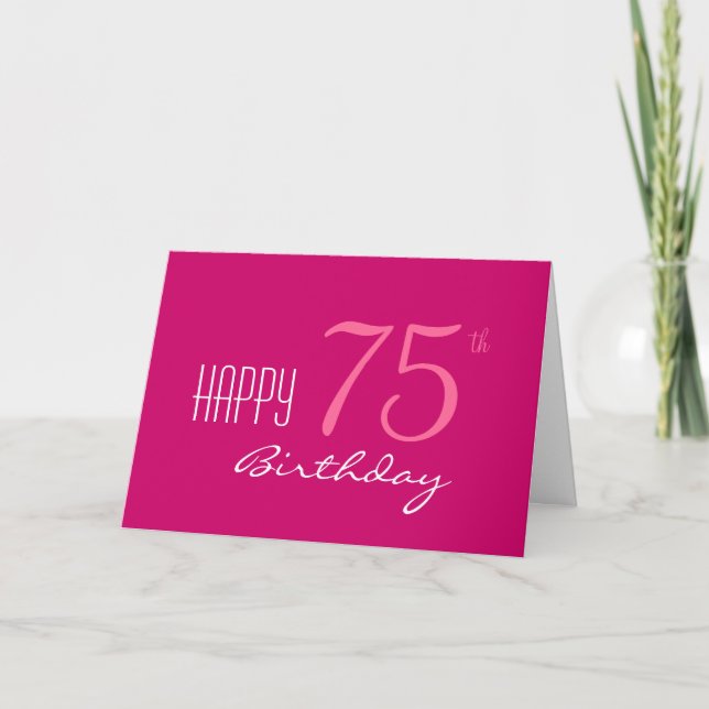 Tarjeta Solo por su cumpleaños 75 (Anverso)