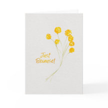 Solo Porque Amarillo Billy Buttons Acuarela