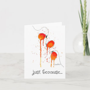 Tarjeta Sólo porque, arte celular, arte abstracto