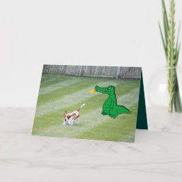 Tarjeta Solo porque el dragón de la respiración con fuego,