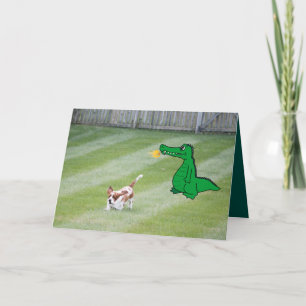 Tarjeta Solo porque el dragón de la respiración con fuego,