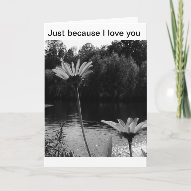 Tarjeta Solo porque te amo las cartas (Anverso)