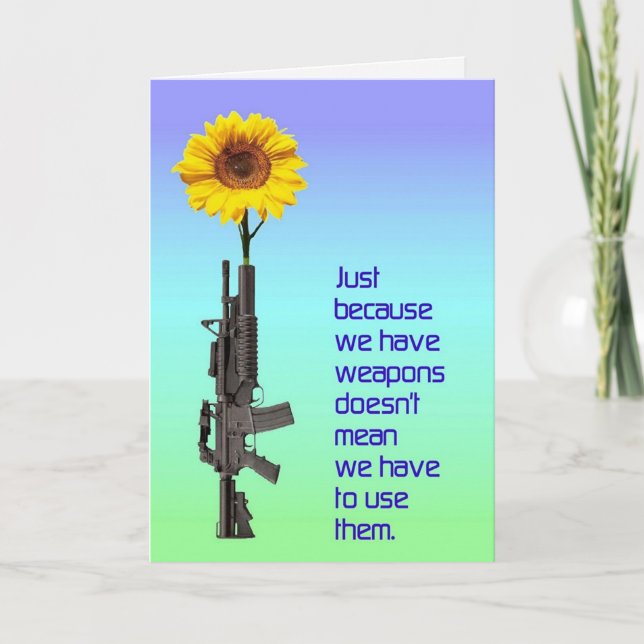 Tarjeta Solo porque tenemos armas CARTA (Anverso)
