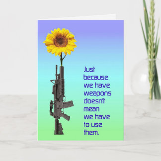 Tarjeta Solo porque tenemos armas CARTA