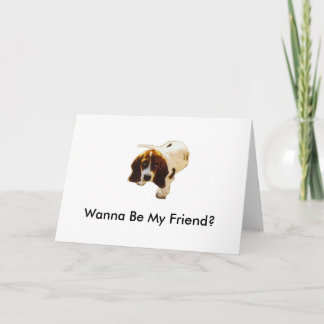 Tarjeta Solo Puppy_Look, ¿Quieres Ser Mi Amigo?