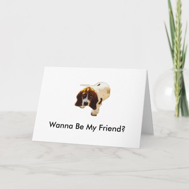 Tarjeta Solo Puppy_Look, ¿Quieres Ser Mi Amigo? (Anverso)