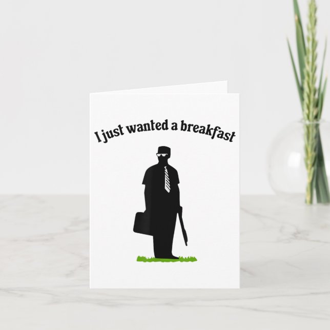 Tarjeta Sólo quería desayunar (Anverso)