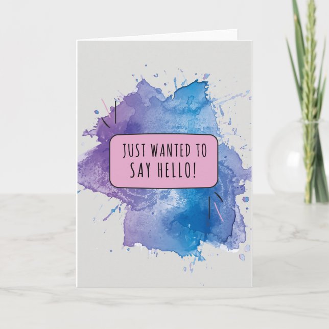 Tarjeta Solo quería saludar (Anverso)