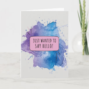 Tarjeta Solo quería saludar