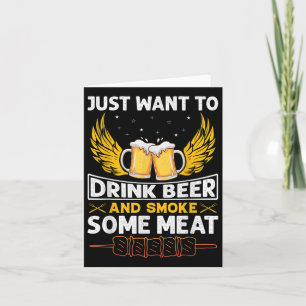 Tarjeta Solo Quiero Beber Cerveza Y Fumar Algo De Funn De