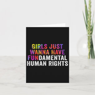 Tarjeta Sólo quiero tener feministas fundamentales de dere