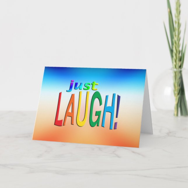 Tarjeta Solo ríe (Anverso)