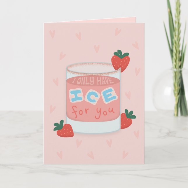 Tarjeta Solo Tengo Hielo Para Ti (Anverso)