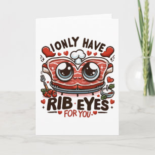 Tarjeta Solo Tengo Ojos De Costilla Para Usted - Coche Día