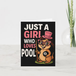 Tarjeta Solo Un Chica A Quien Le Encanta El Billiard Pool 