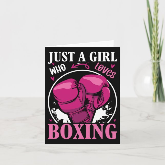 Tarjeta Sólo Un Chica Al Que Le Encanta El Boxeo Fitness L (Anverso)