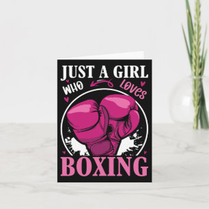 Tarjeta Sólo Un Chica Al Que Le Encanta El Boxeo Fitness L
