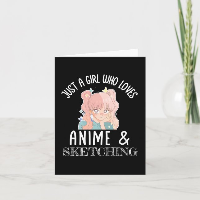 Tarjeta Sólo un chica que ama a Anime y Skettering (Anverso)