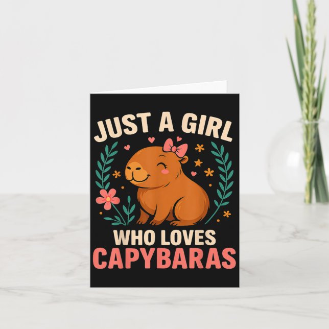 Tarjeta Sólo un Chica que ama a Capybaras (Anverso)