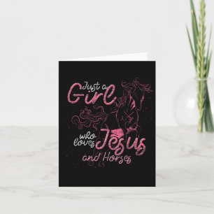 Tarjeta Sólo Un Chica Que Ama A Jesús Y A Caballo