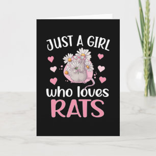 Tarjeta Sólo un Chica que ama a la chica de rata de rata d