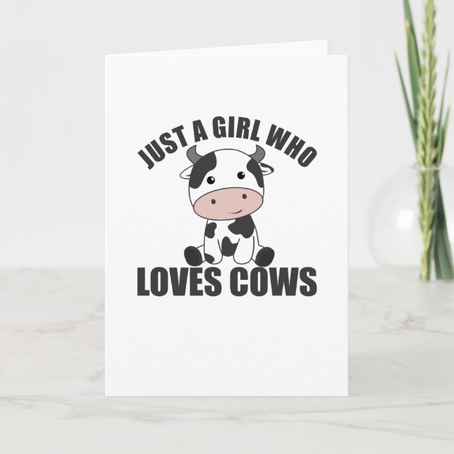 Tarjeta Solo un Chica que ama a las vacas como la granja d (Anverso)