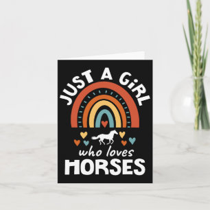 Tarjeta Sólo un Chica que ama a los caballos a caballo mon
