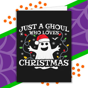 Tarjeta Sólo un Chica que ama a los Navidades Halloween di