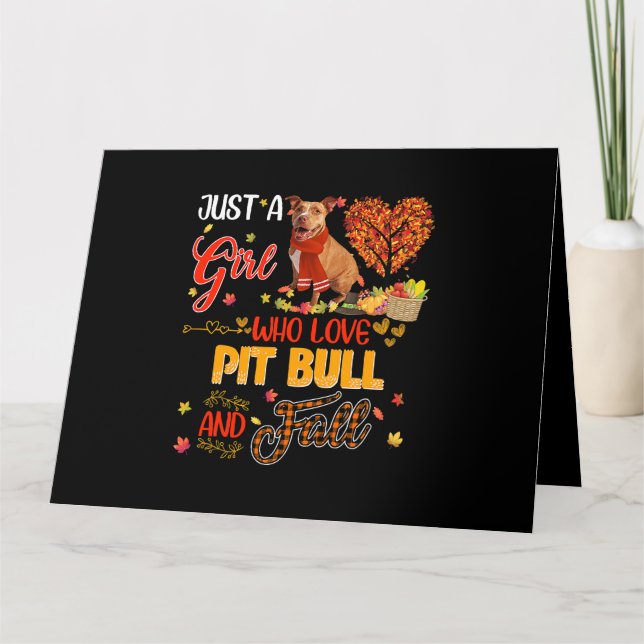 Tarjeta Solo Un Chica Que Ama A Pitbull Y Cae La Calabaza (Anverso)