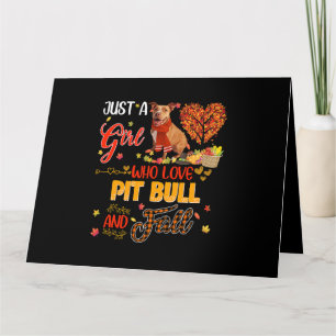 Tarjeta Solo Un Chica Que Ama A Pitbull Y Cae La Calabaza