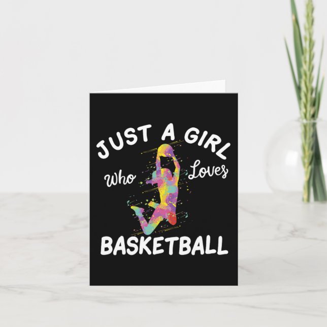 Tarjeta Solo un Chica que ama al Chica de baloncesto (Anverso)