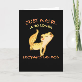Tarjeta Solo un Chica que ama al leopardo Gecko Gekko Liza