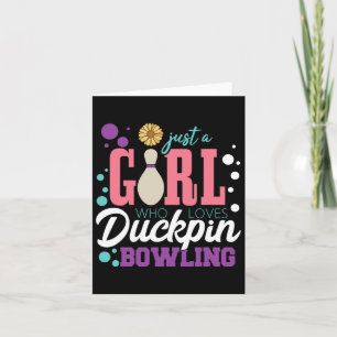 Tarjeta Solo un Chica que ama el boliche de duckpin