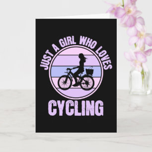 Tarjeta Solo un Chica que ama el Chica de bicicletas cicli