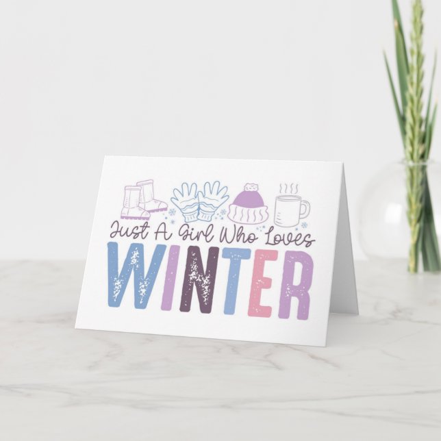 Tarjeta Sólo un Chica que ama el diseño estacional de invi (Anverso)