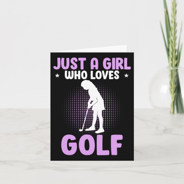 Tarjeta Sólo un Chica que ama el golf (Anverso)