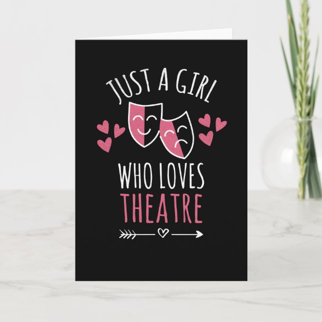 Tarjeta Sólo un Chica que ama el teatro | Teatro Lover (Anverso)