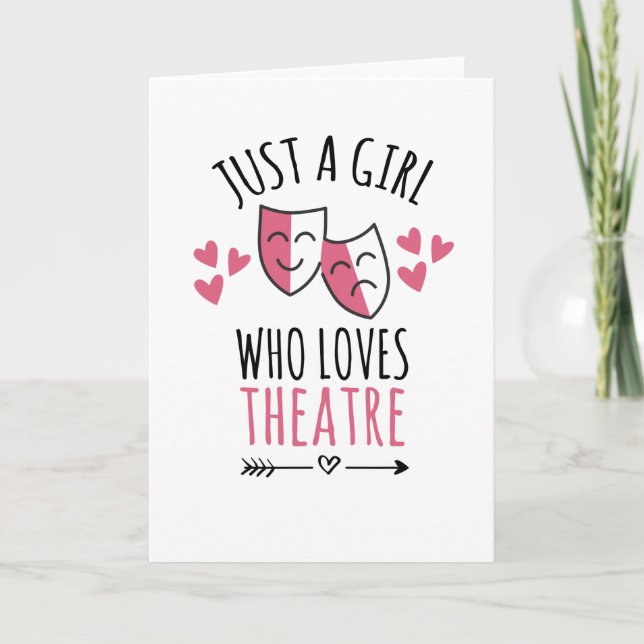 Tarjeta Sólo un Chica que ama el teatro | Teatro Lover (Anverso)