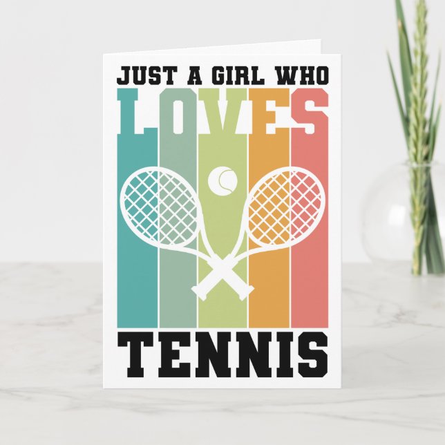 Tarjeta Solo un chica que ama el tenis | Regalos de tenist (Anverso)