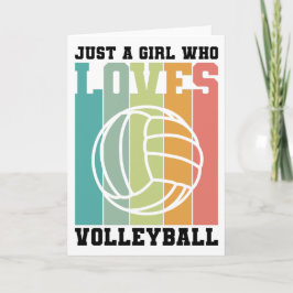 Tarjeta Solo un chica que ama el voleibol