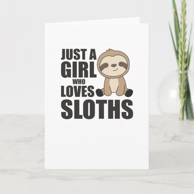 Tarjeta Solo un Chica que ama la linda lotería de Sloth (Anverso)