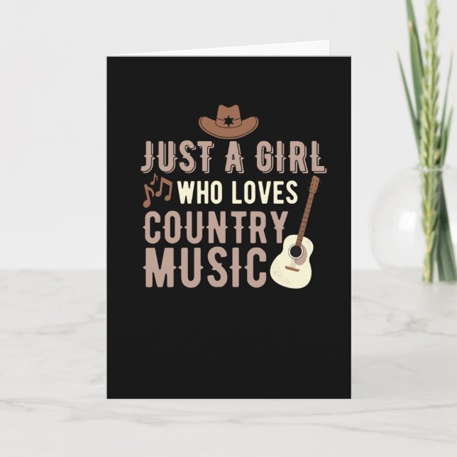 Tarjeta Solo un Chica que ama la música country (Anverso)