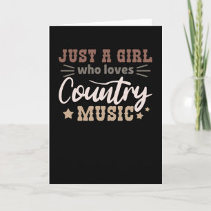 Tarjeta Solo un Chica que ama la música country