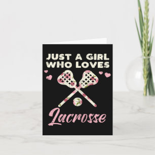 Tarjeta Solo Un Chica Que Ama Lacrosse Lax Player Goalie G