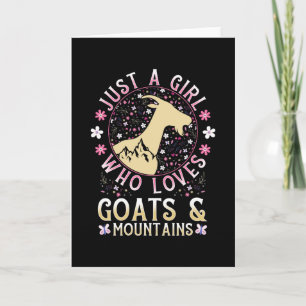 Tarjeta Sólo Un Chica Que Ama Las Cabras Y Las Montañas