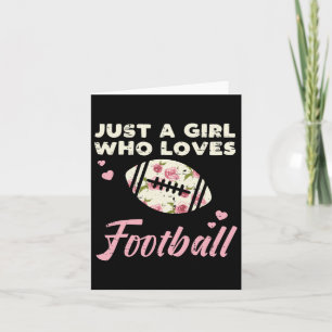 Tarjeta Solo un Chica que ama las flores de fútbol norteam